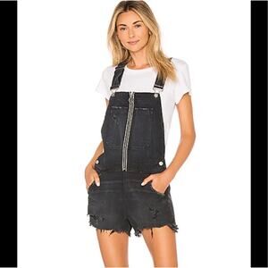 Hudson Jeans Joey Exposed Zip Shortall Overalls